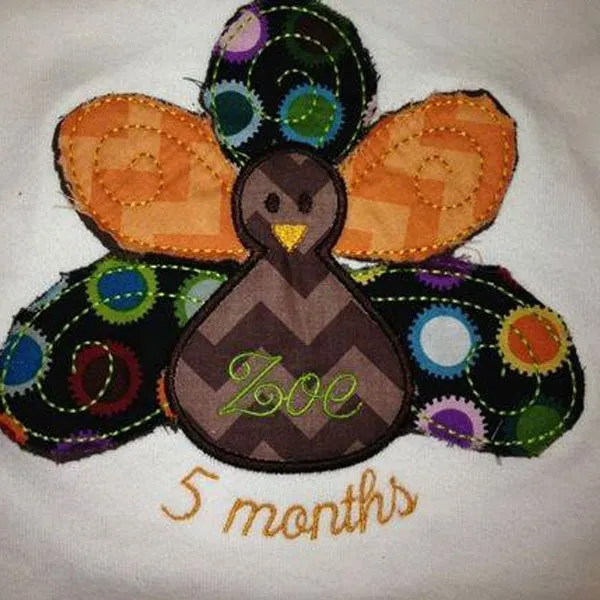 Zoe 5 Months Embroidery Design