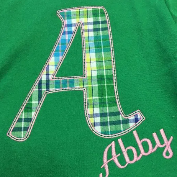 A Abby Embroidery Design T Shirt