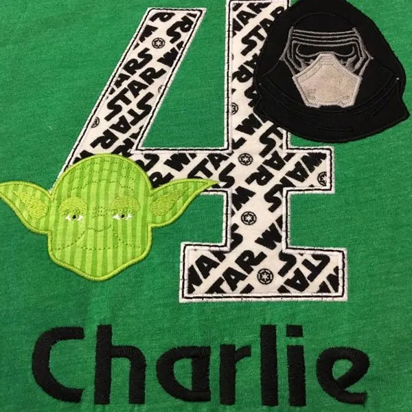 Charlie Embroidery Design T Shirt