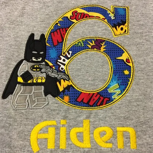 Six Aiden Embroidery Design T Shirt