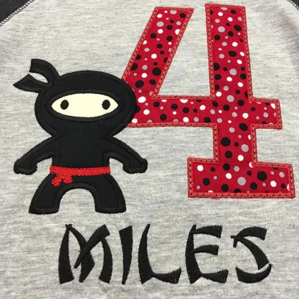 Four Miles Embroidery Design T Shirt