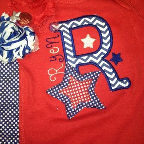 Ryen Stars Embroidery Design for Baby Cloth